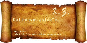 Kellerman Zalán névjegykártya